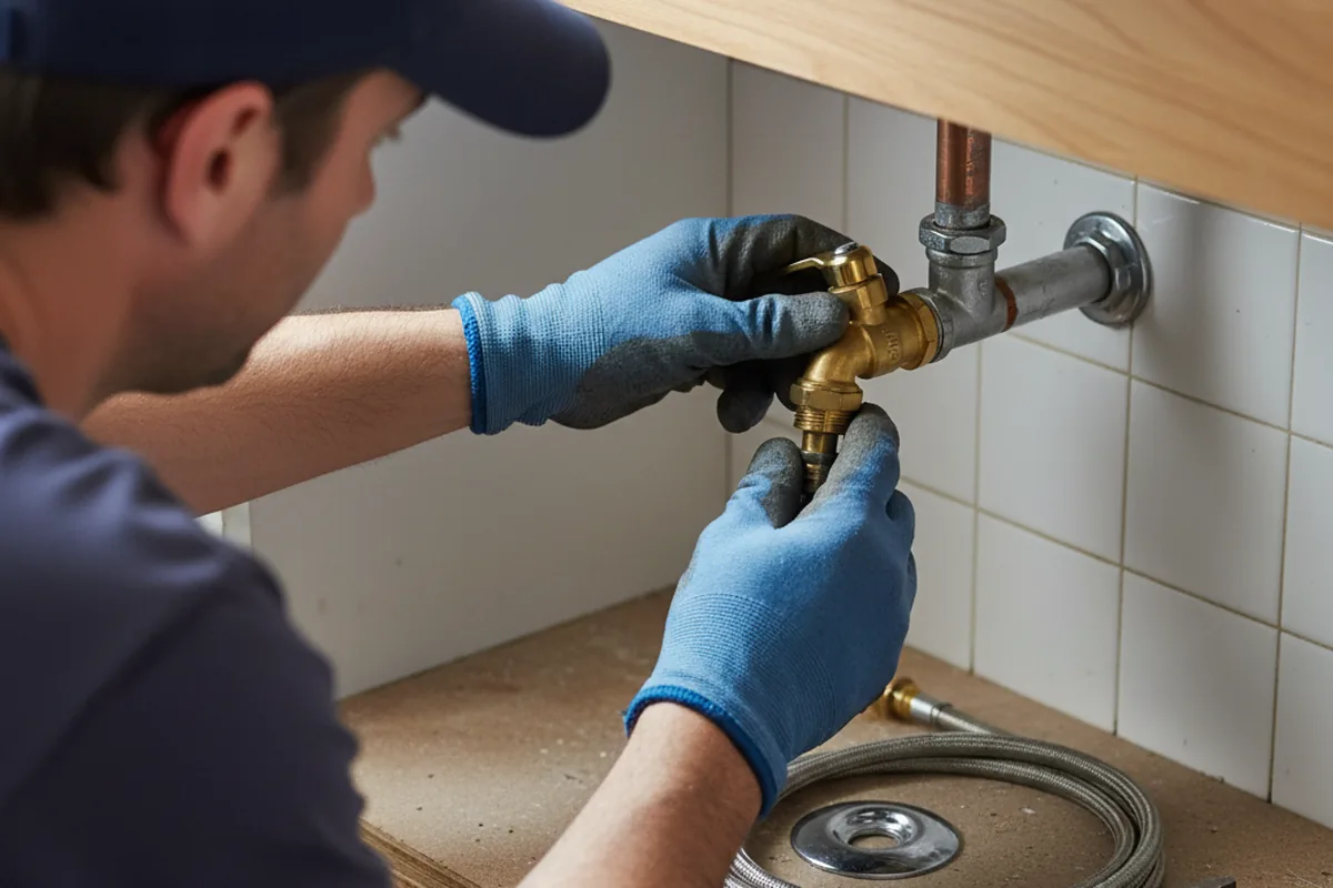 Shutoff valve and fitting work during Faucet and Fixture Repair in Lewisville